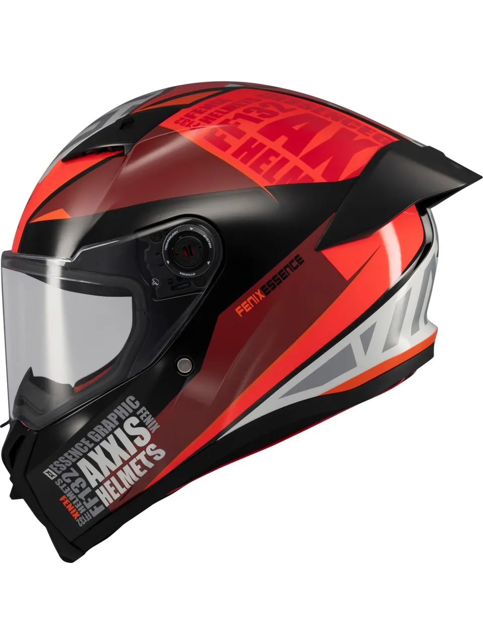 AXXIS FENIX ESSENCE B5 MAT KIRMIZI SİYAH FULL FACE KASK